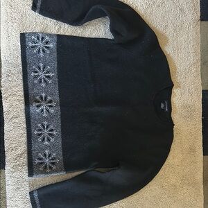 Ann Taylor Black and Gray Sweater